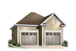 Two-car garage has sleek exterior that fits well with many home designs