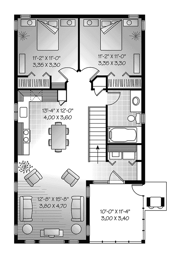 Image Of Second Floor For House Plan 113D-7502