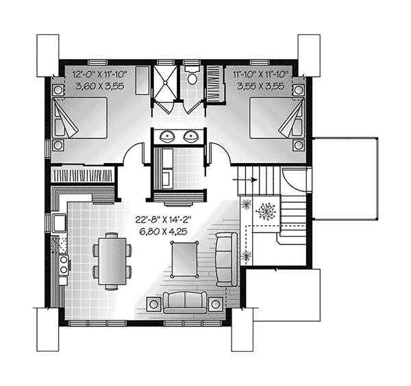 Image Of Second Floor For House Plan 113D-7504