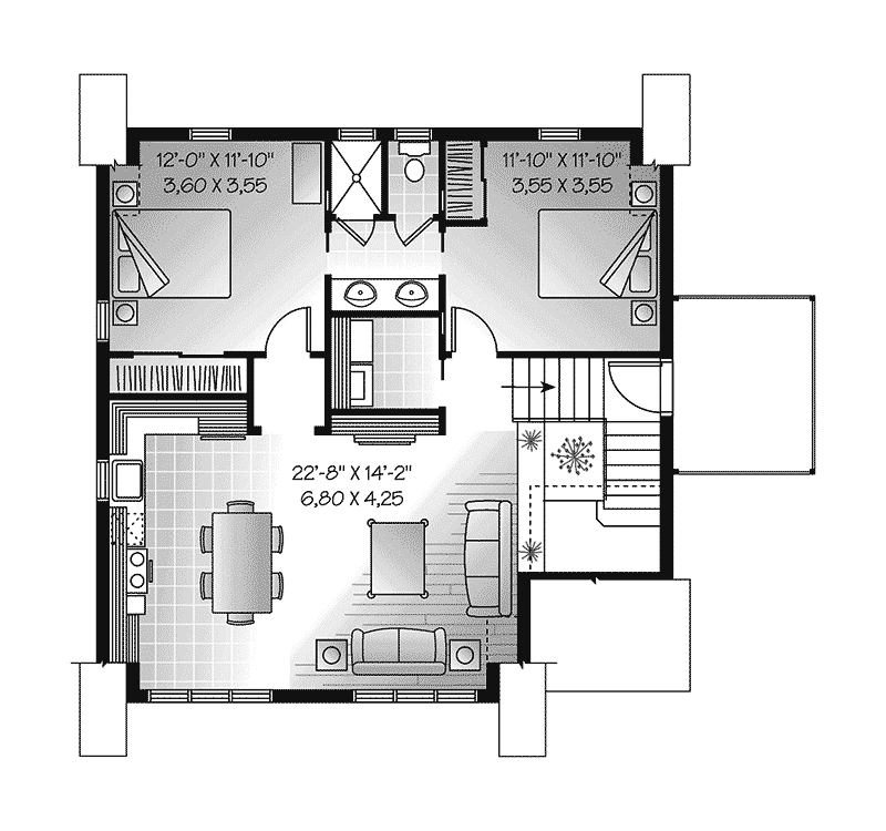 Building Plans Second Floor 113D-7504 | House Plans and More