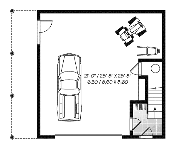 Image Of Large First Floor For House Plan 113D-7505