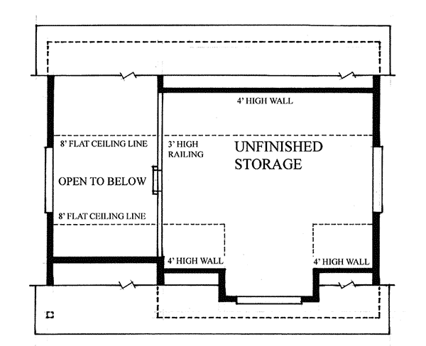 Image Of Second Floor For House Plan 117D-6000