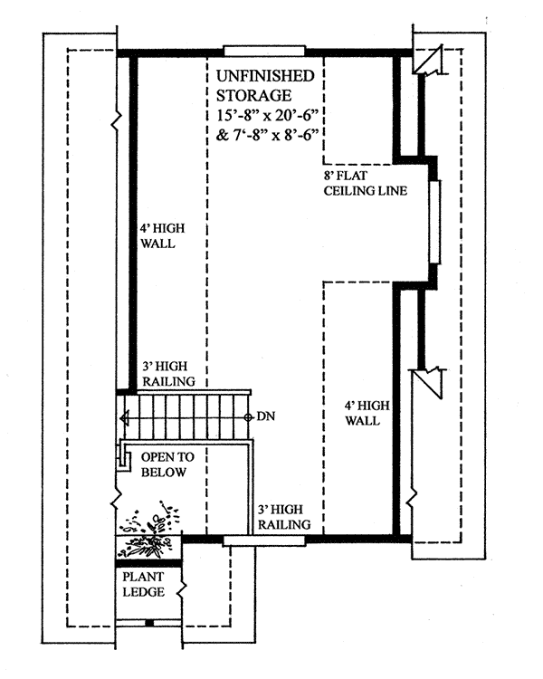 Image Of Second Floor For House Plan 117D-6001