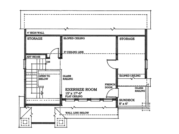 Image Of Second Floor For House Plan 117D-7500