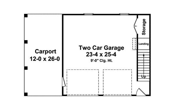 Image Of Large First Floor For House Plan 124D-6001