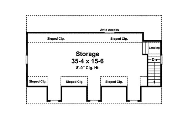 Image Of Second Floor For House Plan 124D-6001