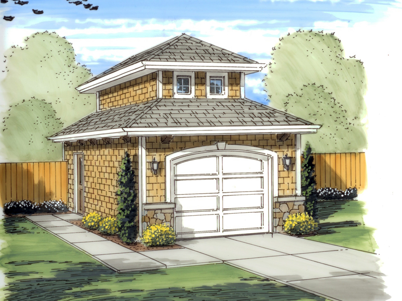 Building Plans Front of Home 125D-6007 | House Plans and More
