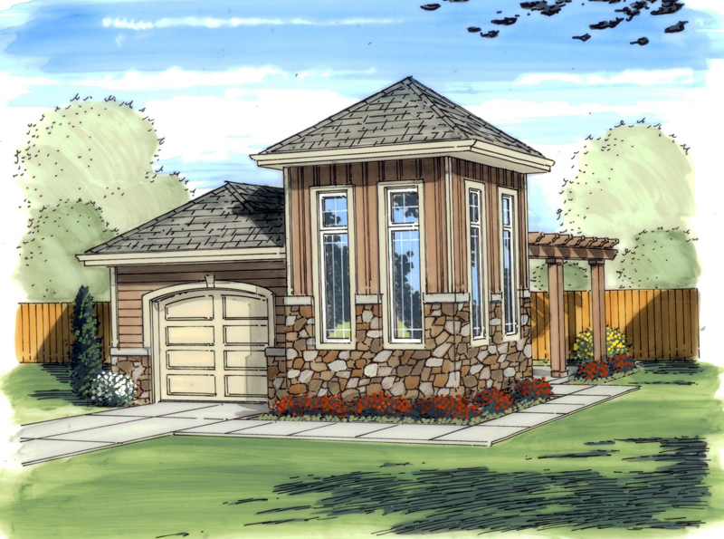 Building Plans Front of Home 125D-6008 | House Plans and More