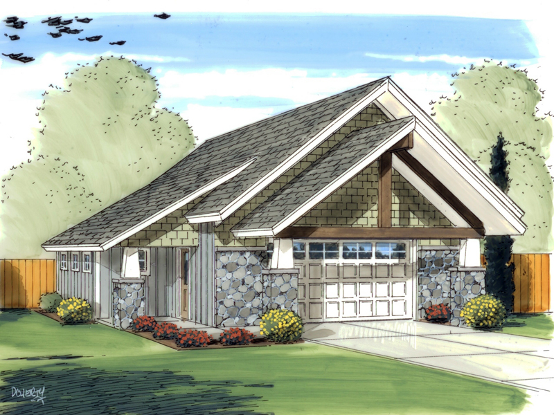 Building Plans Front of Home 125D-6012 | House Plans and More