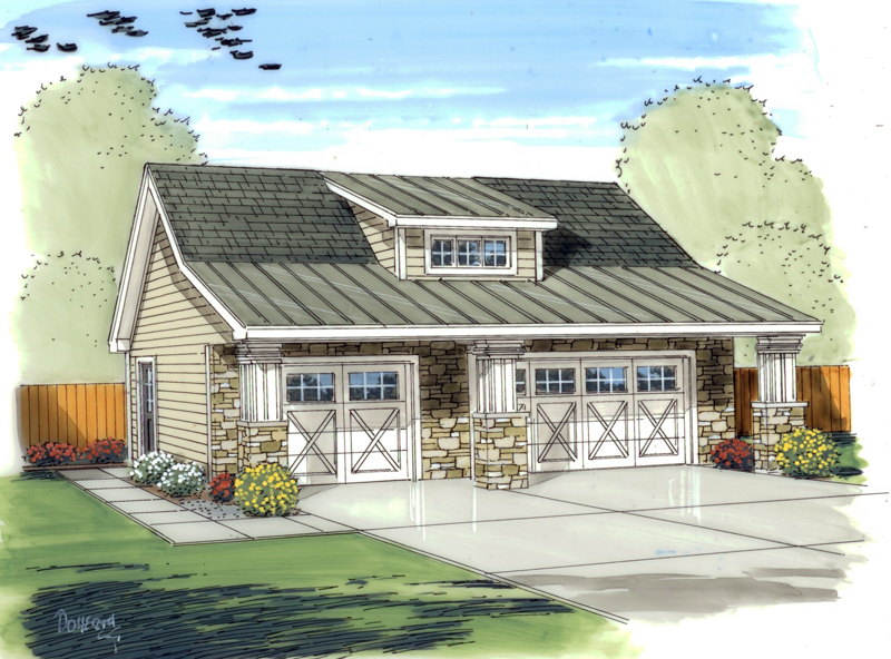 Building Plans Front of Home 125D-6014 | House Plans and More