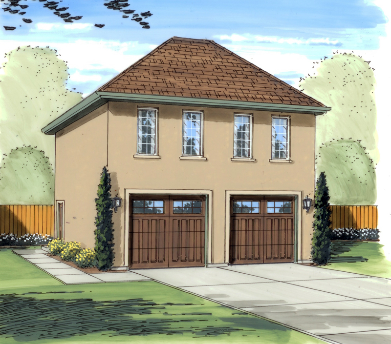Building Plans Front of Home 125D-7501 | House Plans and More