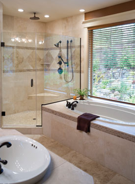 open and luxurious bathroom