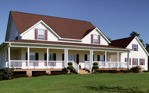 Farmhouse with covered front porch