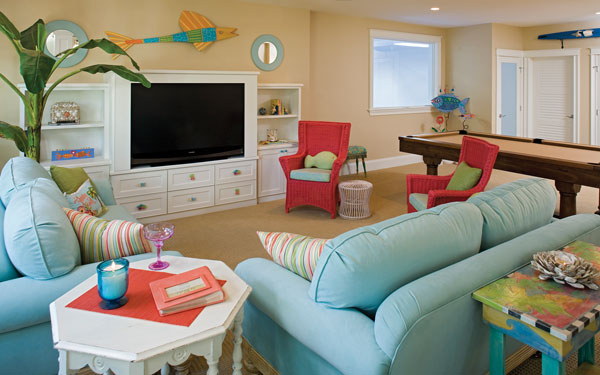 colorful and fun living room