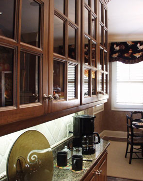 glass front cabinets in kitchen