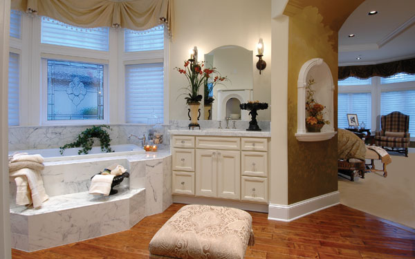 luxury bath with dressing space