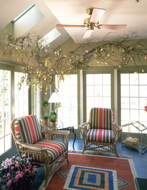 cheerful spring inspired sun room