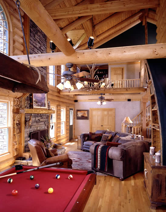 log recreation room