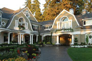 thumbnail of luxury home with window boxes