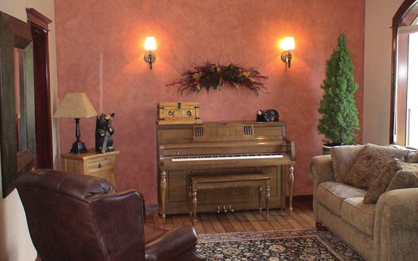 cozy piano room