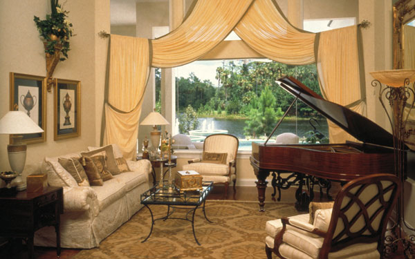 elegant piano room