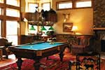 spacious billiard room