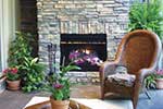 cozy outdoor fireplace