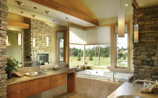 bathroom in green home design
