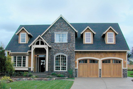 Country Home Two Car Garage Design