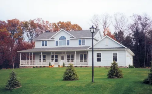 Traditional Home During Fall