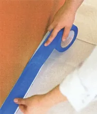 tape off areas to avoid painting