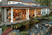 Luxury Home Backyard Water Feature