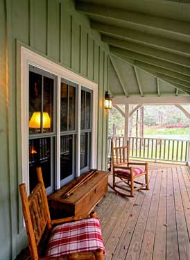 inviting cottage covered porch