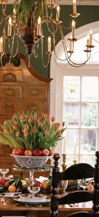 stunning dining room with centerpiece