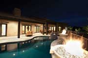 pool with firepit