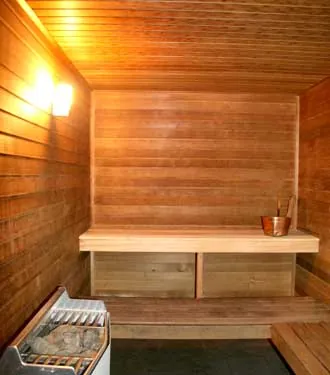 interior of a sauna