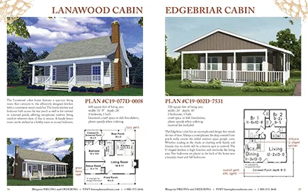 Cozy Cottage and Cabin Designs Layout Image