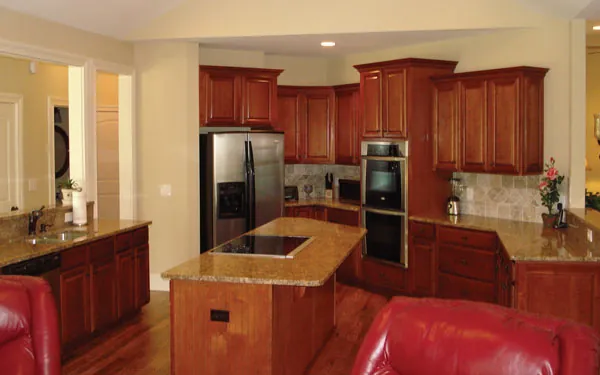 stylish and well-organized kitchen floor plan