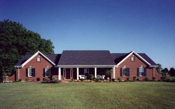 brick ranch style house