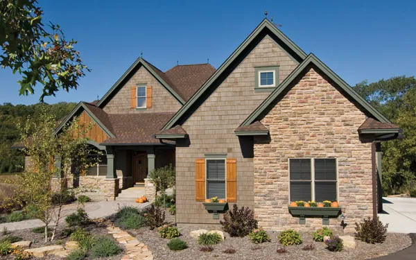 rustic country french front of home