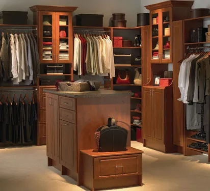 dark wood dressing room