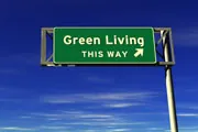 thumbnail of green living highway sign