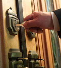 home door lock with key