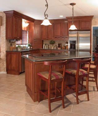 kitchen with ceramic floor